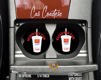 Dessous de verre voiture light coke : cadeau pour amateur de cola, accessoires de voiture (lot de 2)