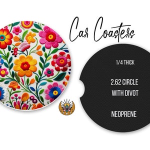 Sous-verre de voiture brodé-cadeau latina drôle-accessoires de voiture espagnols-cadeaux image 2