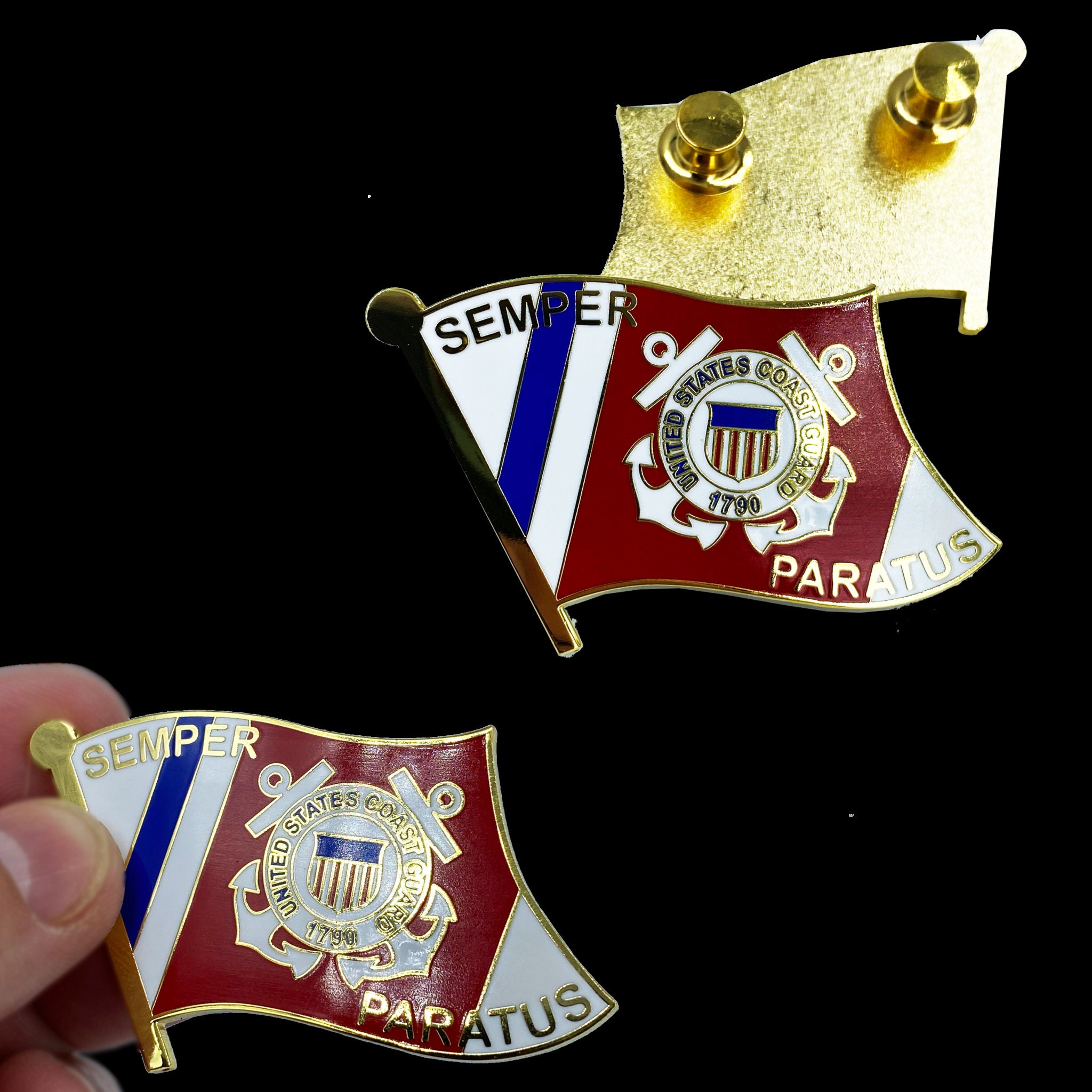 純正お買い得 ピンバッジ Vintage Semper Paratus Enamel Pin DUI Unit