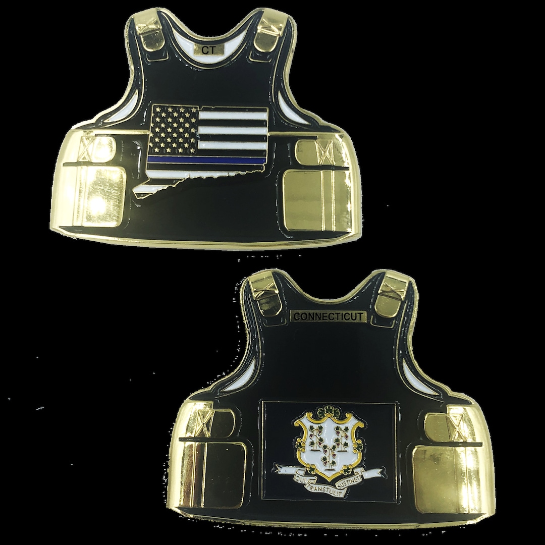 Connecticut LEO Thin Blue Line Police Body Armor State Flag Etsy