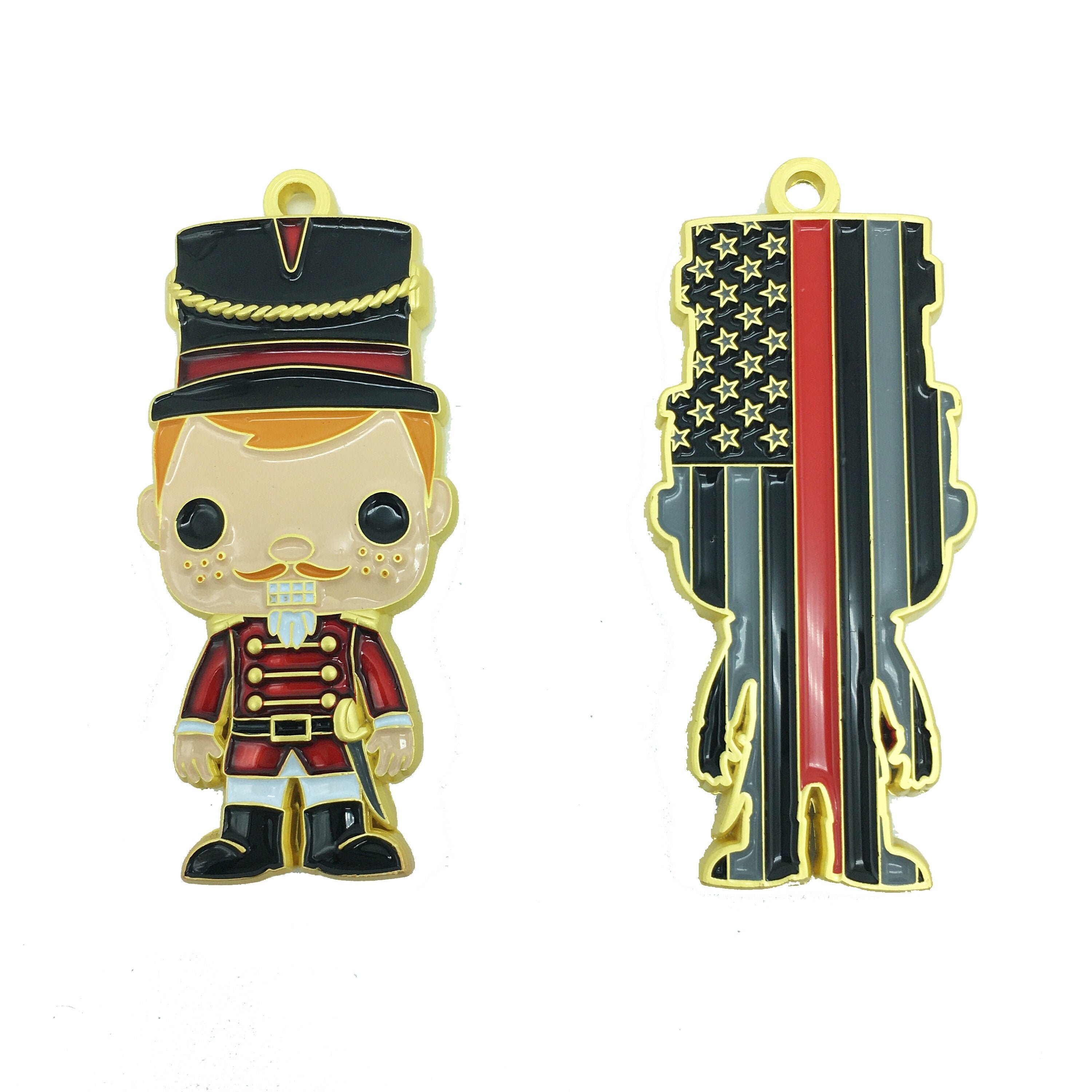 Nutcracker Challenge Coin Ornament Thin Red Line Version Etsy
