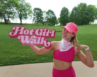 Hot Girl Walk Bandana Pink or White
