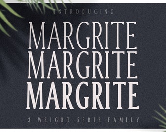 Margrite - Familia de fuentes Tall Serif / Fuente Tall Vintage Serif / Fuente de marca de los años 20