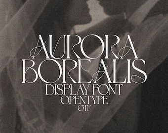 Aurora Borealis – Fuente serif moderna para branding – Fuente elegante y de lujo para bodas