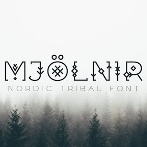 Mjölnir - Nordic Tribal Font | Viking Font | Runic Font