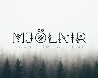 Mjölnir - Nordic Tribal Font | Viking Font | Runic Font