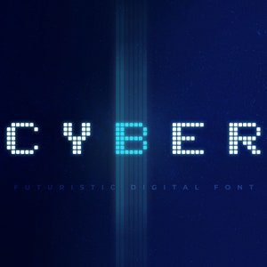 Cyber - Germany Pixel Schrift | Digitale Sci-Fi-Schrift | Pixelige Science Fiction Schriftart