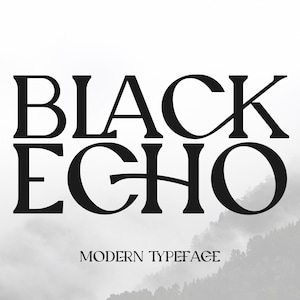 Black Echo Modern Ligature Font | Bold Serif Font | Branding & Logo Font
