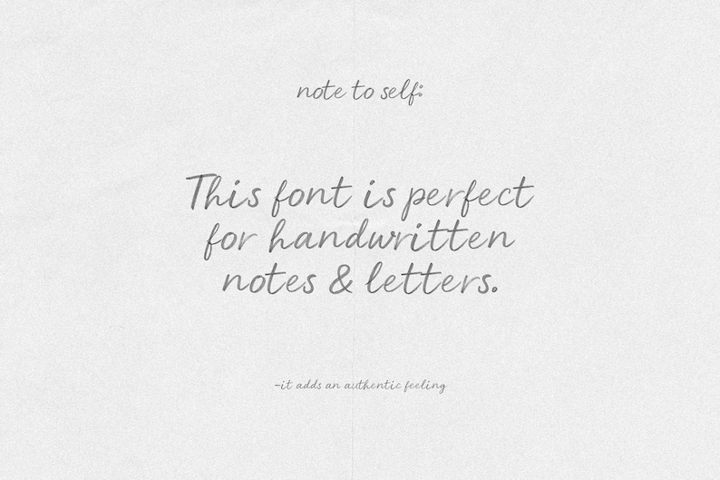 Pincel Script Pencil Script - Handwritten Scrapbooking Notes Script Font - Etsy