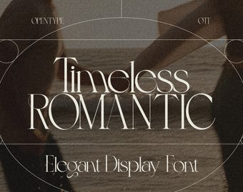 Romántico atemporal - Fuente serif moderna para bodas - Fuente elegante y lujosa para logotipos