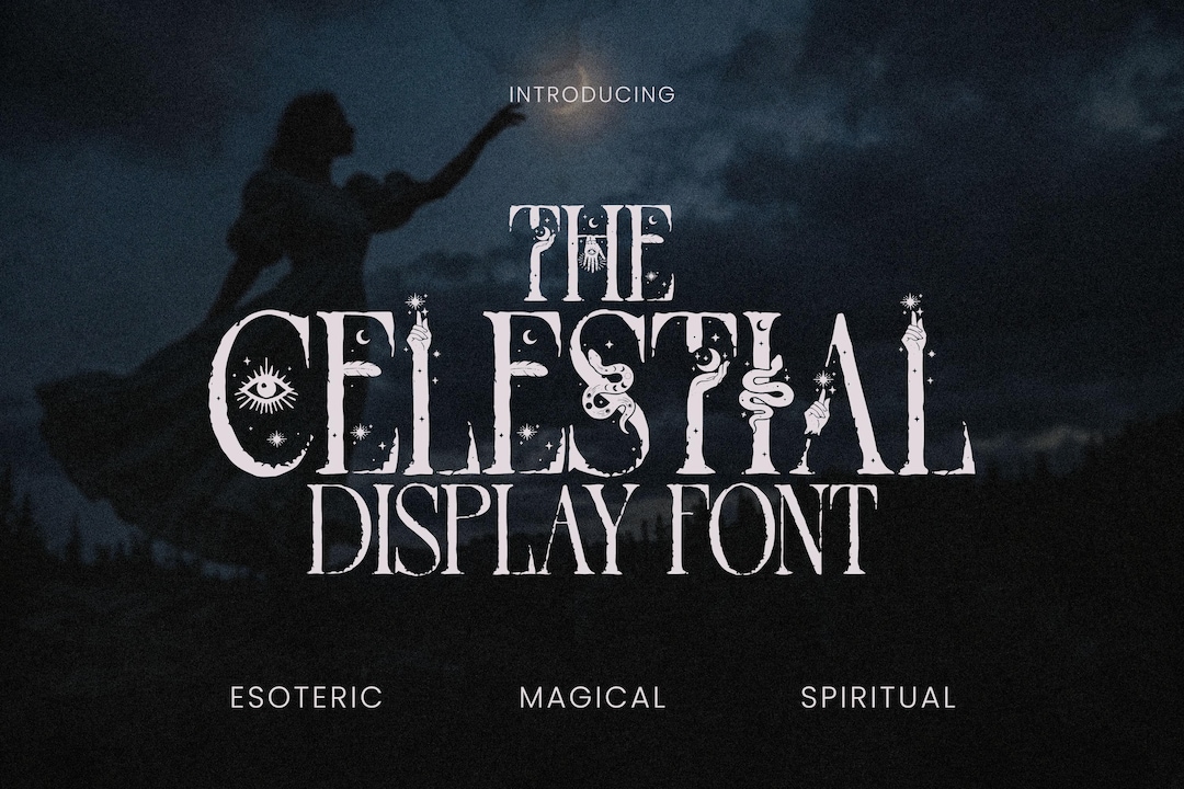 Celestial - Mystic & Esoteric Typeface | Occult Tarot Font | Magic ...