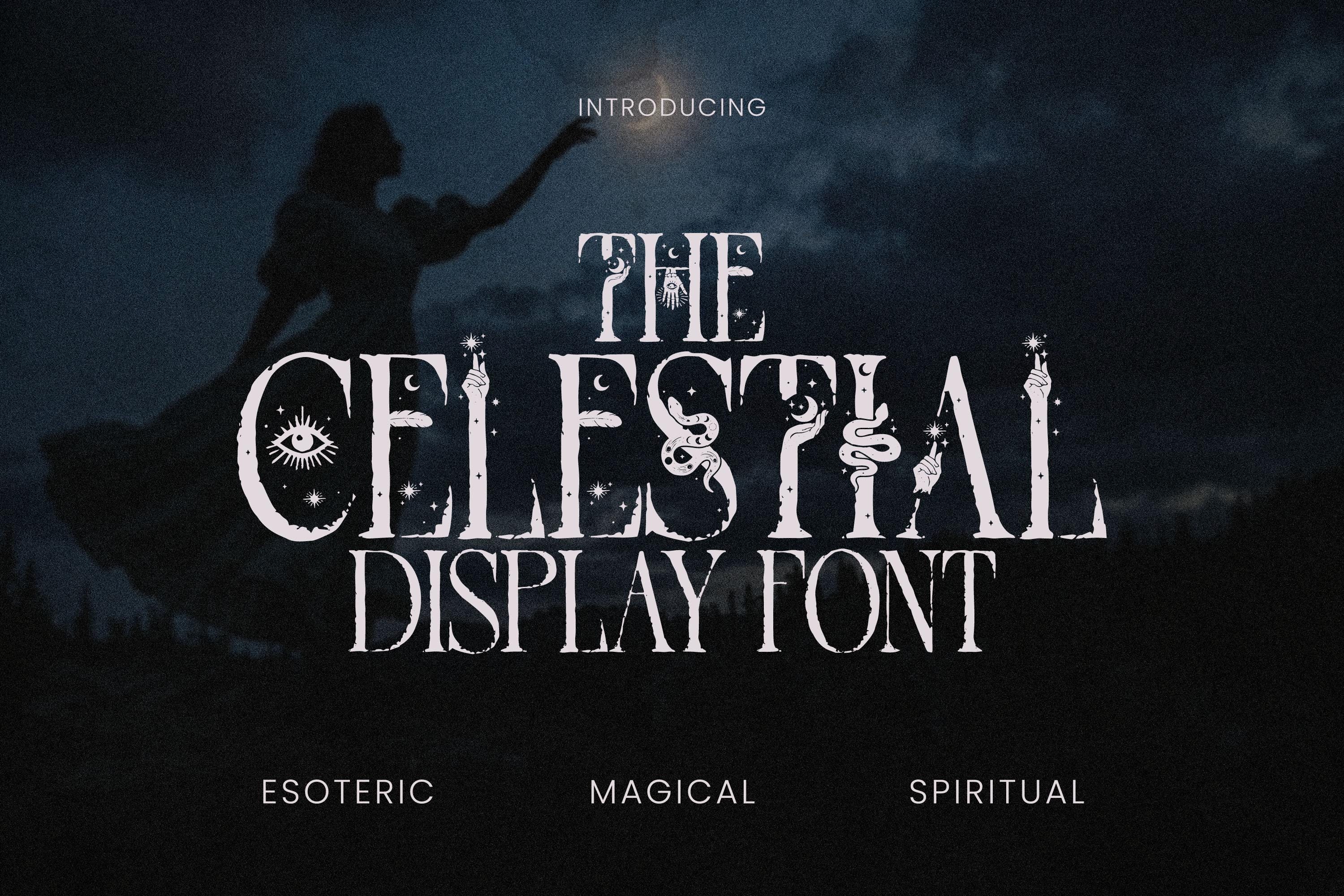 Celestial - Mystic & Esoteric Typeface | Occult Tarot Font | Magic ...