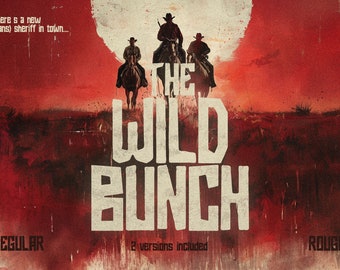 The Wild Bunch - Fuente vaquera / Fuente de estilo occidental / Fuente nativa americana