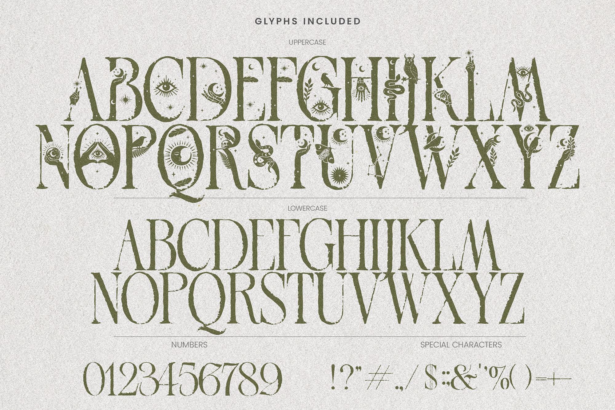 Celestial - Mystic & Esoteric Typeface | Occult Tarot Font | Magic ...