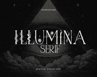 Illumina - Esoteric Tarot Display Font | Occult Font | Magic Display Font | Wicca Font