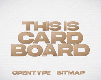 Cartón - Fuente de papel reciclado texturizado