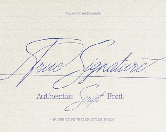 Firma auténtica: fuente de escritura a mano auténtica