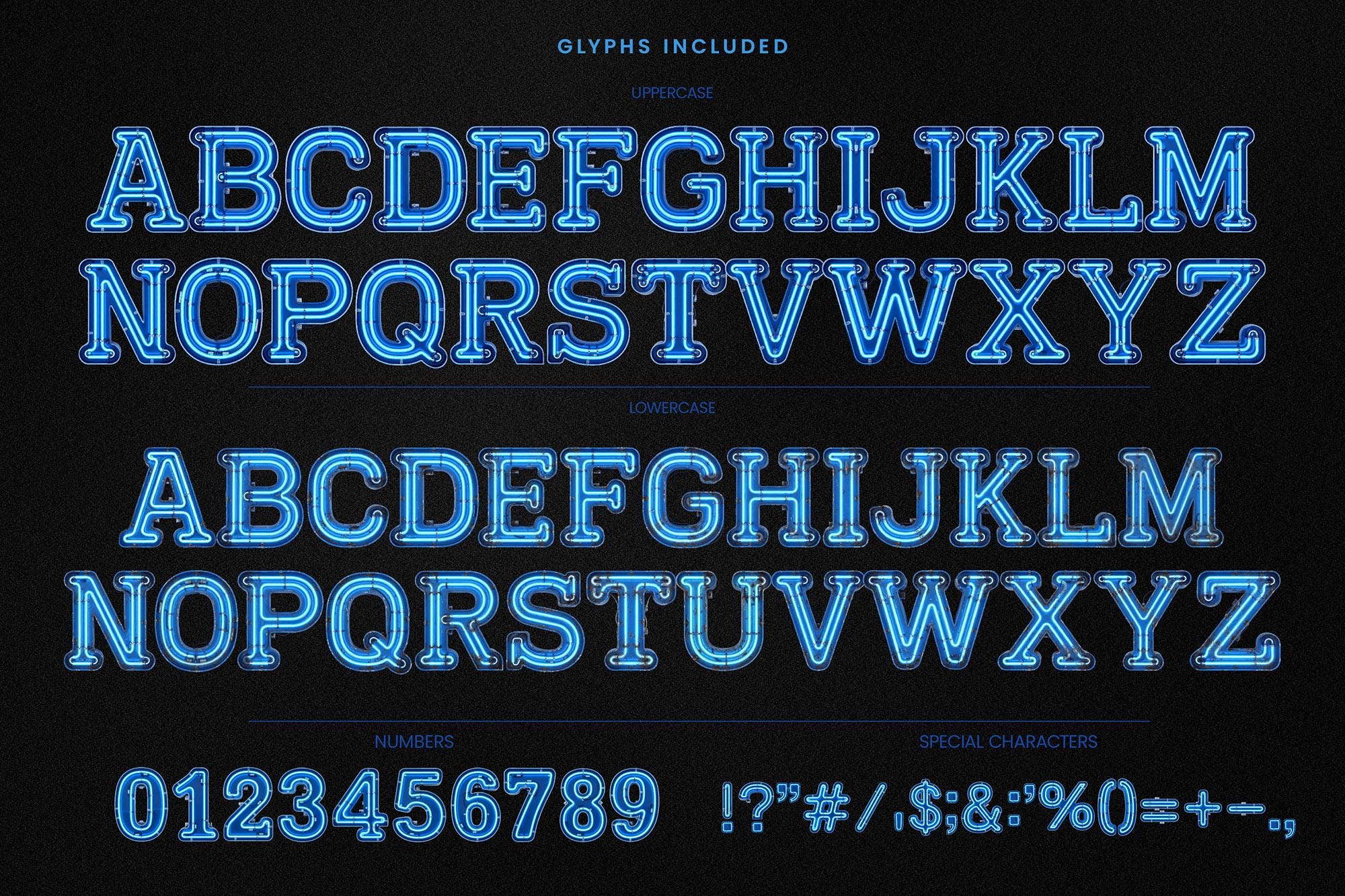Neon Bitmap True Neon - Blue Futuristic Bitmap Font - Etsy