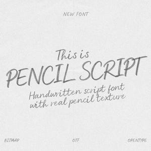 Pencil Script - Handwritten Scrapbooking Notes Script Font