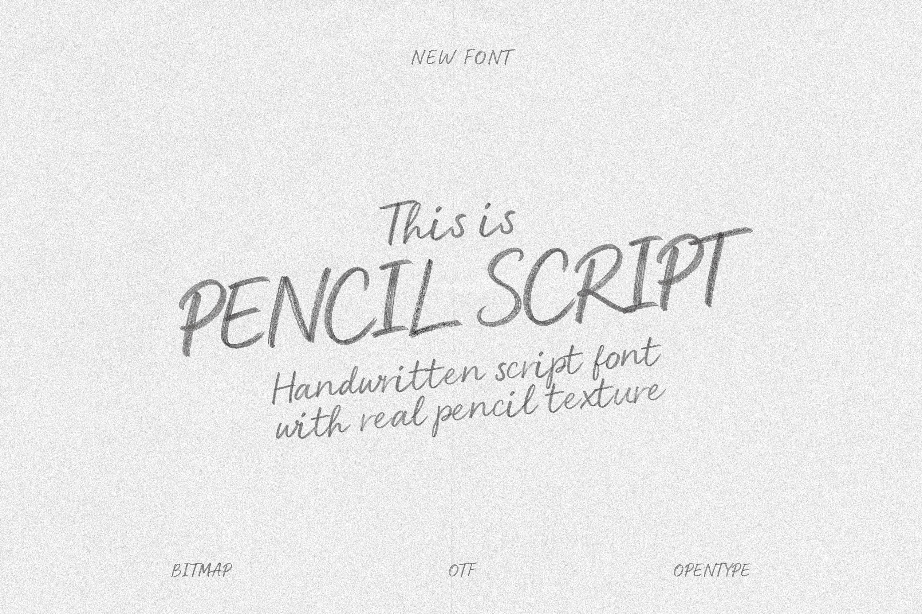 Pincel Script Pencil Script - Handwritten Scrapbooking Notes Script Font - Etsy