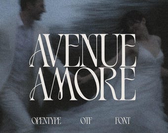 Avenue Amore - Fuente moderna para bodas - Fuente elegante y de lujo para logotipos
