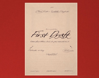 Primer borrador: paquete de 3 fuentes de escritura a mano con estilo rústico.