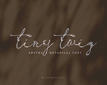 Tiny Twig - Botanical Display Font | Nature Font | Summer Script Font