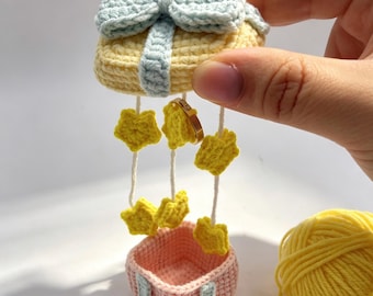 Handmade Crochet Mini Bouquet Proposal Ring Box Case Engagement Holder Forever Wedding Anniversary Keepsake Flower Gift Her Bearer Star