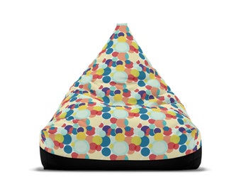 Bean Bag Chair Cover, Pile of Dots, Personalized Beanbag, Giant Beanbag, Funky Retro Furniture, Groovy Beanbag