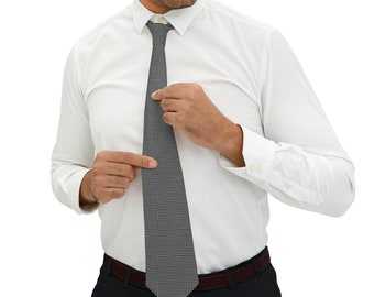 Men's Necktie, Nano Silver Stars, Bold Modern Fashion, Gift for Him