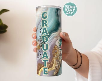 Vaso personalizado de graduación 2026, regalo de graduación para ella, vaso de graduación de la clase de 2026, taza de graduación para estudiantes de último año, regalo de graduación universitaria, taza personalizada