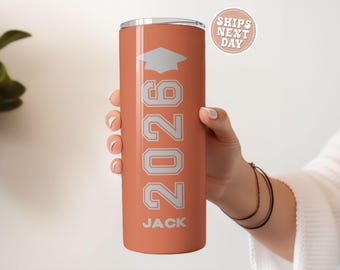Vaso de graduación 2026, regalo personalizado para graduados, vaso de graduación universitaria personalizado, vaso de la promoción de 2026, regalo para graduados universitarios