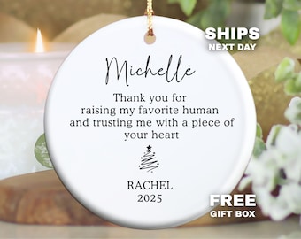 Mother of the Groom Gift from Bride, Mother in Law Gift, Personalized Mother of the Groom Gift, Keepsake Ornament, Wedding Gift
