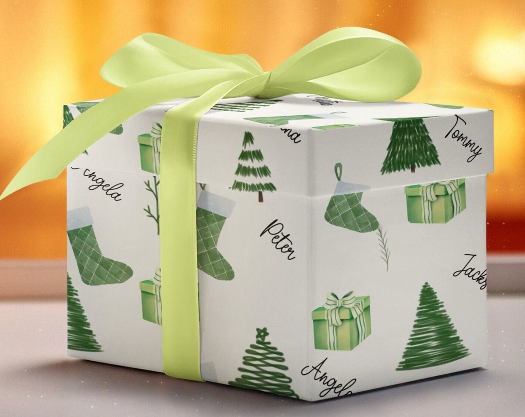 Christmas Wrapping Paper for Classic Holiday Decorations Etsy