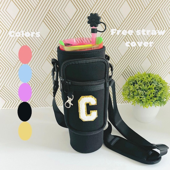 Custom Tumbler Carrier: 40oz Water Bottle Bag with Phone & Key Holder