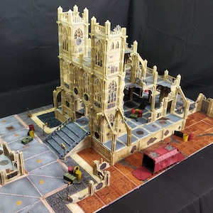 Gothic Sector: Templaris - Modular Cathedral Terrain System For 28/32mm Scale Tabletop Games Such As 40K, Necromunda, Infinity, And More