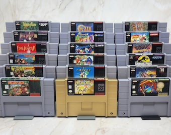 Retro Game Cartridge Stand: SNES, N64, SEGA - 6 Pack