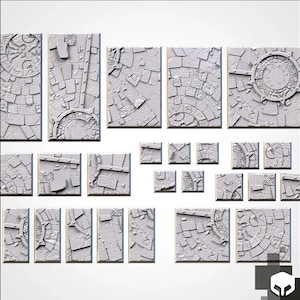 Sacred Temple Bases | Txarli Factory | Thematic Square/Rectangle Bases for all of your tabletop gaming needs