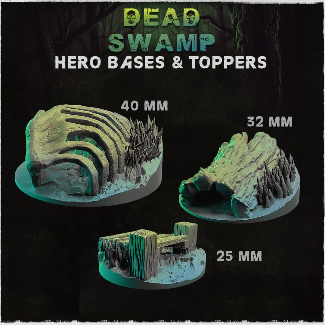 Hero Bases - Dead Swamp | Zabavka Workshop | Thematic Round/oval Bases ...
