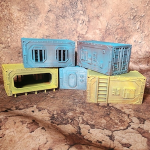 Tycho Starport: MODULAR SHIPPING CONTAINERS --- Modular Sci-fi Terrain For 28/32mm Scale Tabletop Games