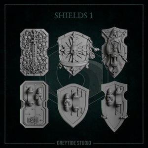 One Handed Shield Conversion Kits | Eternal Pilgrims | GreyTide Studio | Thematic upgrade pack!