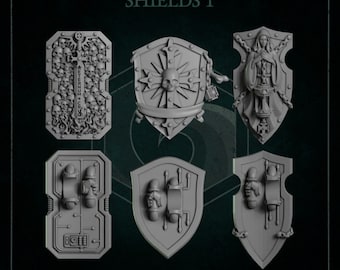 One Handed Shield Conversion Kits | Eternal Pilgrims | GreyTide Studio | Thematic upgrade pack!