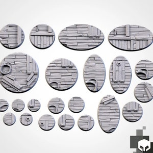 Wooden Plank Bases | Txarli Factory | Thematic Round/Oval Bases for all of your tabletop gaming needs