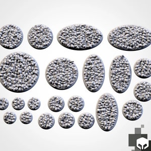 Death Skull Bases | Txarli Factory | Thematic Round/Oval Bases for all of your tabletop gaming needs