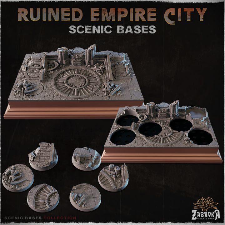 SHIOMIDAI BASE Ruined Empire V1 Scenic Bases | Zabavka Workshop | Thematic Round