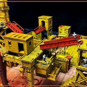 Tycho Starport: INDUSTRIAL DISTRICT --- Modular Sci-fi Terrain For 28/32mm Scale Tabletop Games