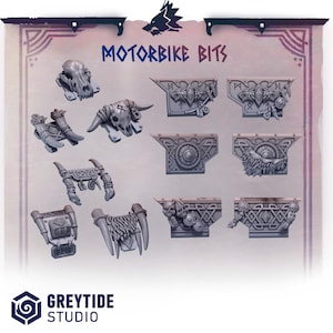 Motorbikes Decorations Kit | Primal Hounds | GreyTide Studio | Thematic upgrade pack!