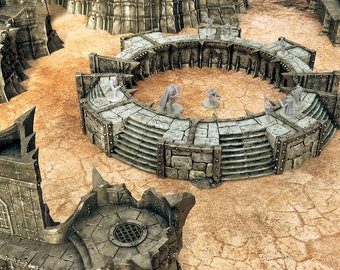 Chaos Citadel Fighting Pit: Fantasy Terrain For 28/32mm Scale, Perfect for Warcry, Age of Sigmar, DnD and more!