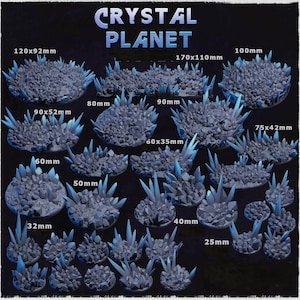 Crystal Planet Bases | Zabavka Workshop | Thematic Round/Oval Bases for all of your tabletop gaming needs
