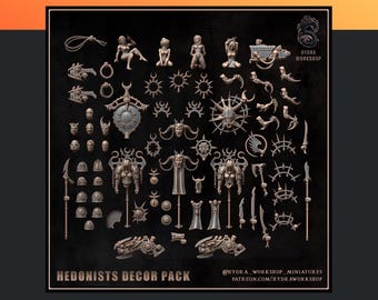 Hedonists Decor Pack | Conversion Kits | Hydra Workshop | Thematic upgrade pack!